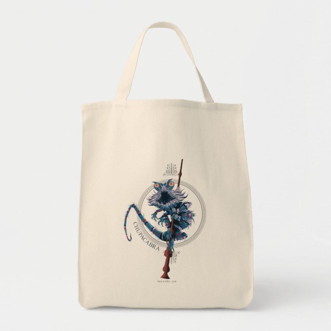 Cartoon Chupacabra & Elder Wand Tragetasche (Vorne)