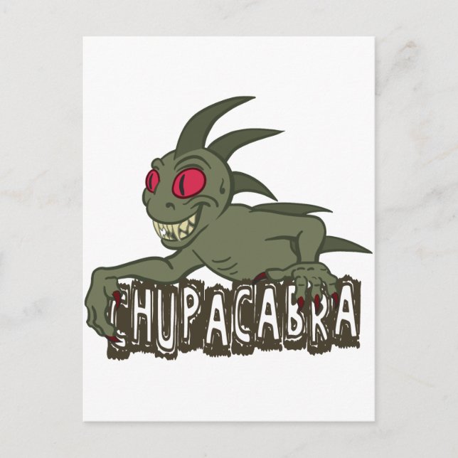 Cartoon Chupacabra Postkarte (Vorderseite)