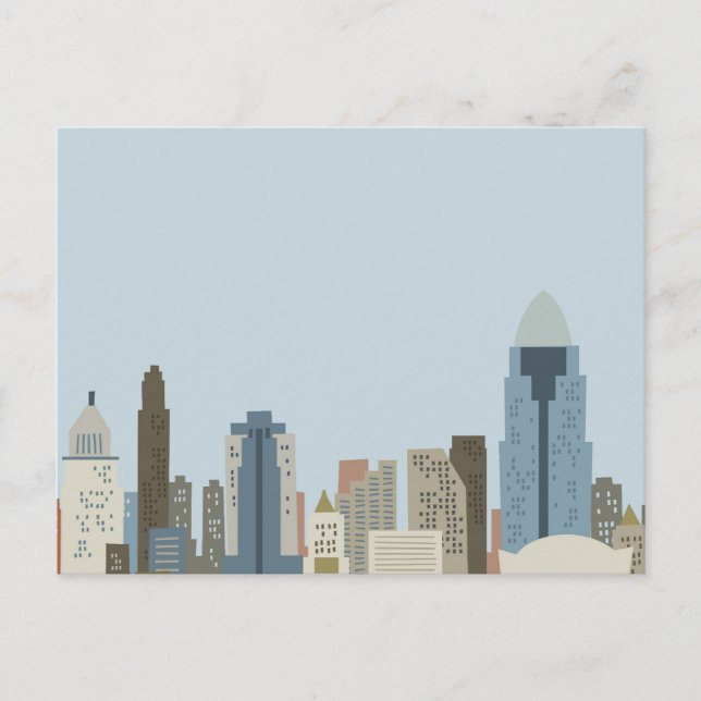 Cartoon Cincinnati Postkarte (Vorderseite)