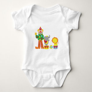 Cartoon Circus Clown und T - Shirt Tiere