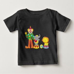 Cartoon Circus Clown und Tiere Baby T-shirt