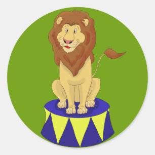 Cartoon Circus Lion Sticker