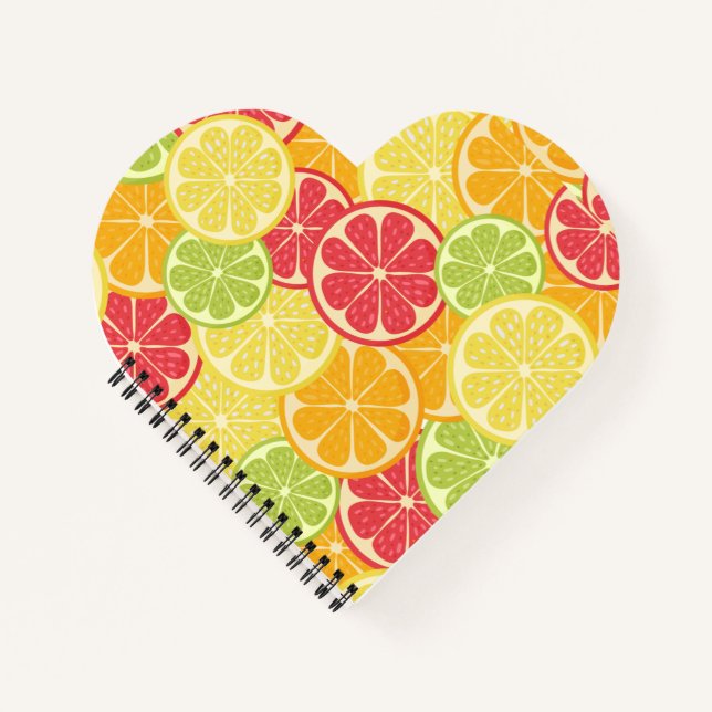 Cartoon Citrus Notebook Notizbuch (Vorderseite)