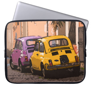 Cartoon Classic Italia Fiat 500 Autos Rom Italien Laptopschutzhülle