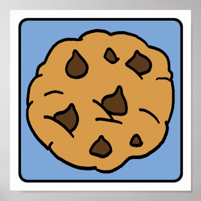 Cartoon Clip Art Chocolate Chip Cookie Dessert Poster (Vorne)