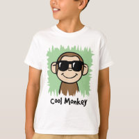 Cartoon Clip Art Cooler Affe mit Sonnenbrille