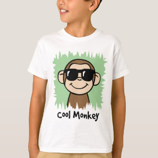 Cartoon Clip Art Cooler Affe mit Sonnenbrille T-Shirt