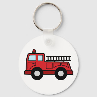 Cartoon Clip Art Firetruck Emergency Vehicle Truck Schlüsselanhänger