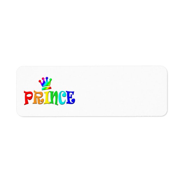 Cartoon Clip Art Regenbogen Text, Prinz und Krone (Vorne)