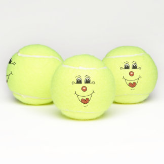 Cartoon-Clown Tennisbälle
