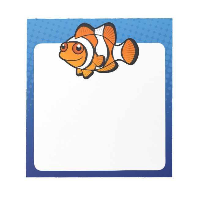 Cartoon Clownfisch Notizblock (Vorderseite)
