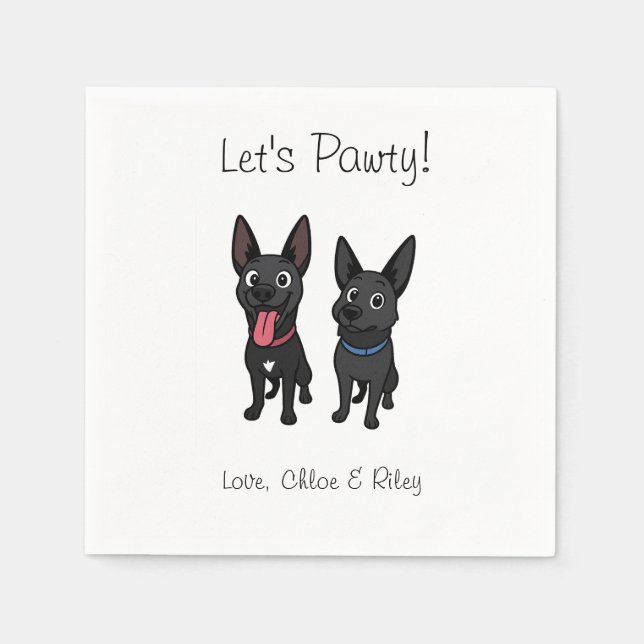 Cartoon Cocktailserviette Serviette (Vorderseite)