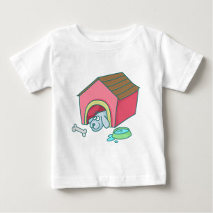 Cartoon Comic Doodle Haustierhundehütte Baby T-shirt