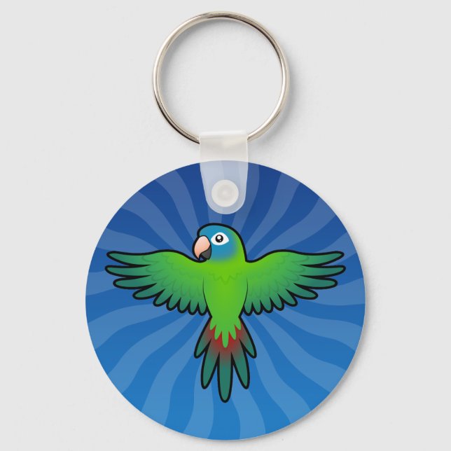 Cartoon Conure / Lorikeet / Parrot Schlüsselanhänger (Vorderseite)
