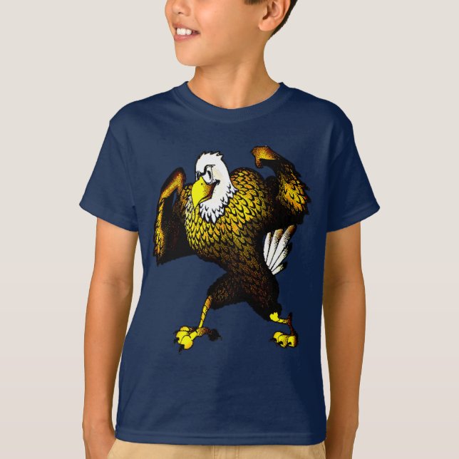 Cartoon Coole Blick Adler Shirt (Vorderseite)