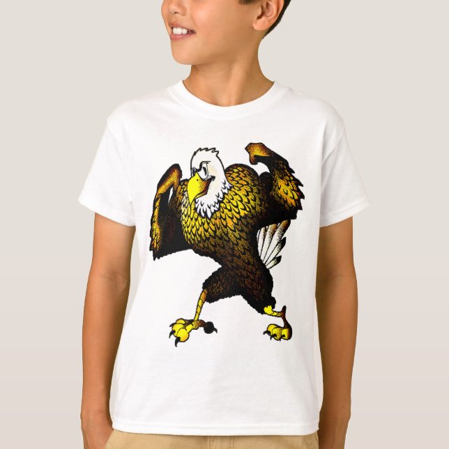 Cartoon Cooler Adler T-Shirt (Vorderseite)