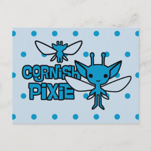Cartoon Cornish Pixie Character Art Postkarte