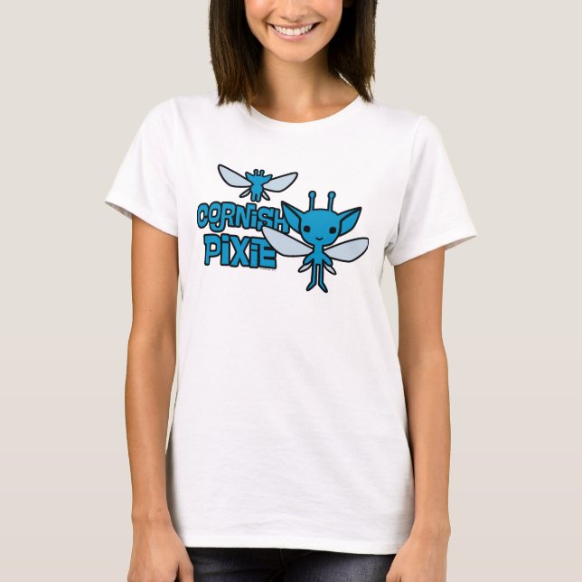 Cartoon Cornish Pixie Character Art T-Shirt (Vorderseite)