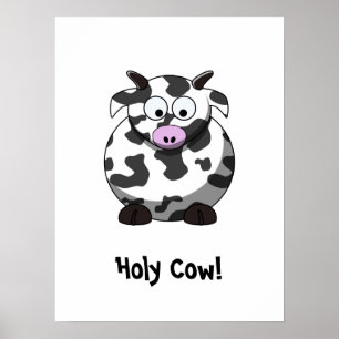 Cartoon Cow Poster