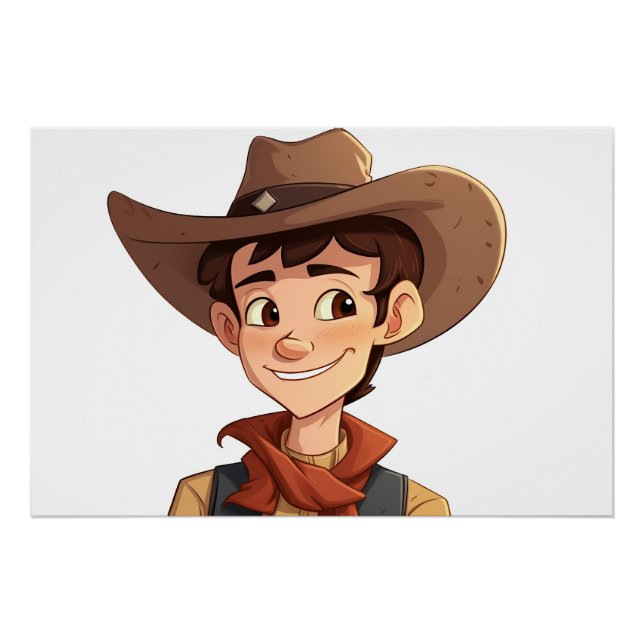 Cartoon Cowboy Poster (Vorderseite)