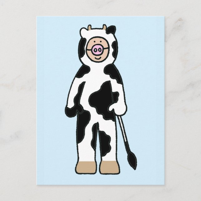 Cartoon Cowgirl oder Cowboy Costume Postkarte (Vorderseite)