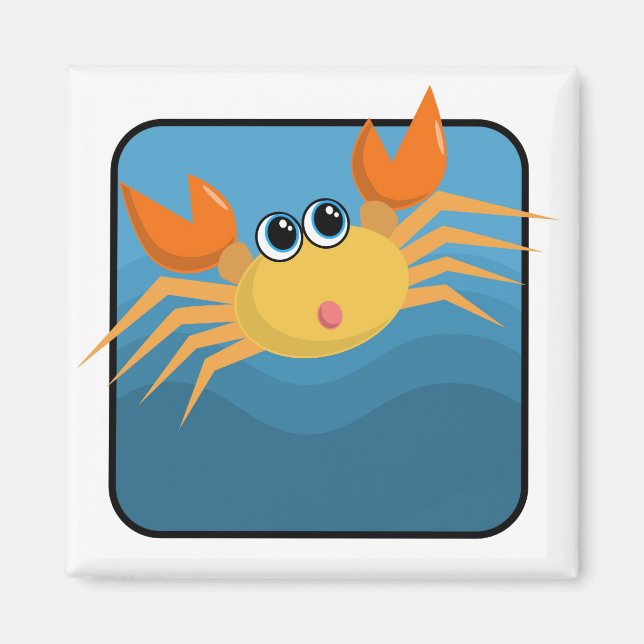 Cartoon Crab Magnet (Vorne)