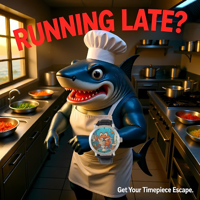 Cartoon Crab Reading in Underwater-themed Bathroom Armbanduhr (Von Creator hochgeladen)