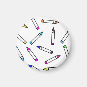 Cartoon Crayon Pattern Magnet