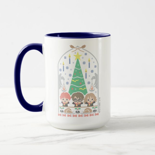 Cartoon Cross-Stitch HOGWARTS™ Weihnachtsfest Tasse (Links)