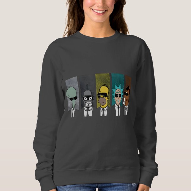 Cartoon Crossover Crewneck  Pop Sweatshirt (Vorderseite)