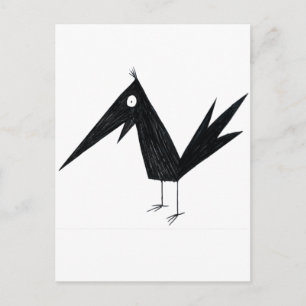 Cartoon Crow Postkarte