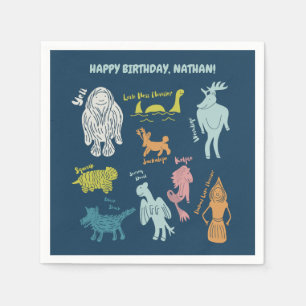 Cartoon Cryptids Kryptozoologie Monster Custom Serviette