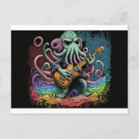 Cartoon Cthulhu Rock 'n Roll