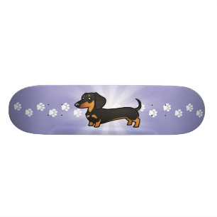 Cartoon-Dackel (glatter Mantel) Skateboard