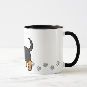 Cartoon-Dackel (glatter Mantel) Tasse