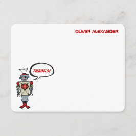 Cartoon-danken Retro Dankeskarte