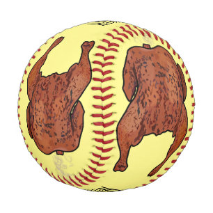 Cartoon-Darstellung von Hähnchen Baseball