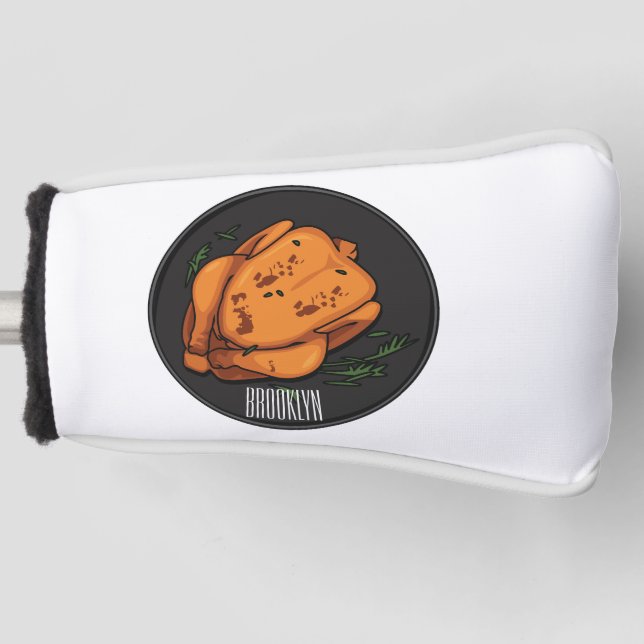 Cartoon-Darstellung von Hähnchen Golf Headcover (Vorderseite)