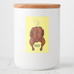 Cartoon-Darstellung von Hähnchen Lebensmitteletikett