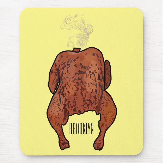Cartoon-Darstellung von Hähnchen Mousepad (Vorne)