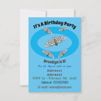 Cartoon-Darstellung von Riesenleoparden Einladung