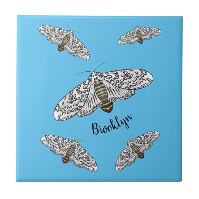 Cartoon-Darstellung von Riesenleoparden Fliese (Vorderseite)