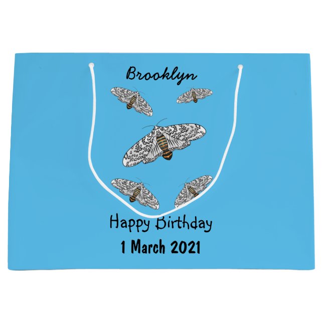 Cartoon-Darstellung von Riesenleoparden Große Geschenktüte (Vorderseite)