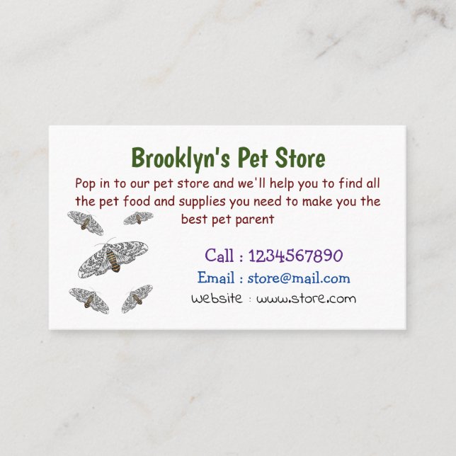 Cartoon-Darstellung von Riesenleoparden Visitenkarte (Vorderseite)