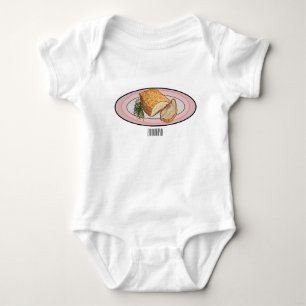 Cartoon-Darstellung von Schweinebauch Baby Strampler