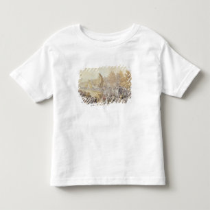 Cartoon, der die Landvölker verlassen für Kleinkind T-shirt