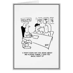 Cartoon der Eheberatung. Ehemann spielte Ehefrau.