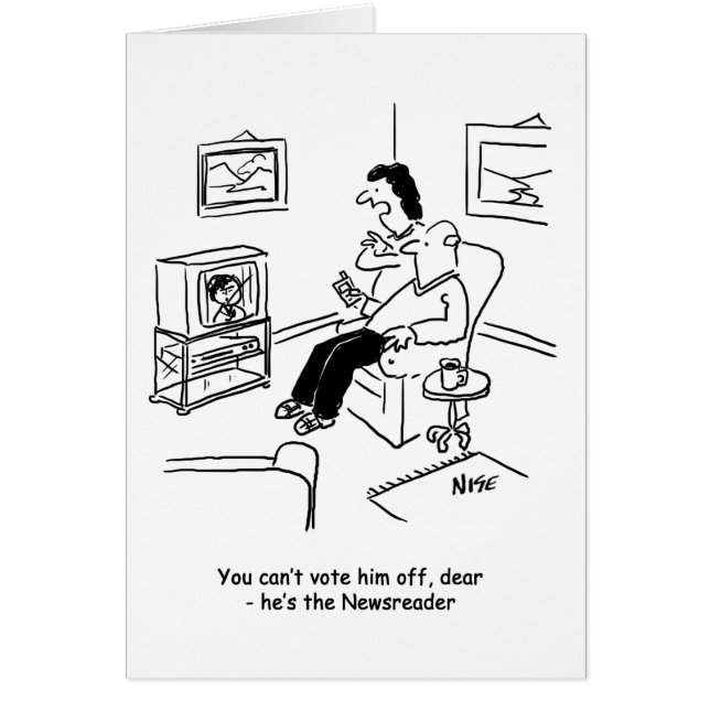 Cartoon der Fernsehabstimmung. (Vorne)