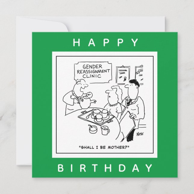 Cartoon der Geschlechtszuweisung Karte (Vorderseite)