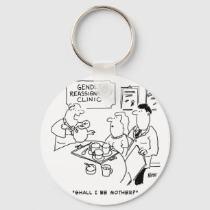 Cartoon der Geschlechtszuweisung Schlüsselanhänger